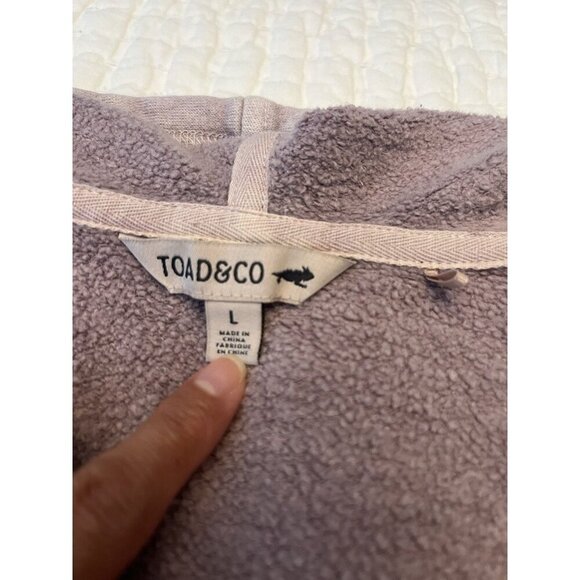 Toad & Co Hooded Jacket Women Large Organic Cotton Lavender Lightweight - Picture 7 of 8